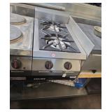 Like new 15 in Garland 2 burner countertop stove