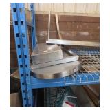 Approx a 49 by 19 inch Stainless steel table with