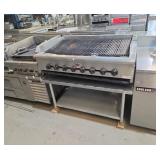 48 inch Wells charbroiler and stand nat gas