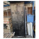 Set of black lockers