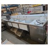 New 10 ft stainless steel sink with 24x24x14-in