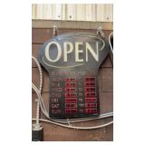 Four pieces open sign