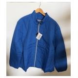 Menï¿½s size 3 XL jacket, nautical blue Bag open