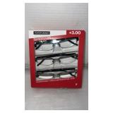 $20 +3.0 metal reading glasses