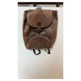 Used leather backpack