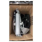Box of miscellaneous with door closer