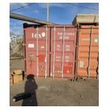 20-ft reddish brown sea container