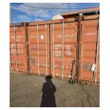 Reddish brown 20-ft container