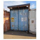 Blue 40-ft container high Cube no stuff