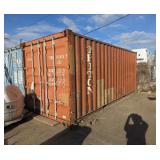20-ft reddish brown sea container