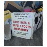 Three authorized personnel only signs plastic
