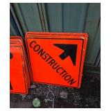 Construction metal sign