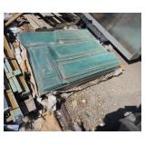 Pallet of glass shelves