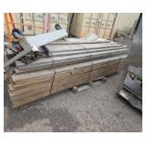 Pallet of wood decking
