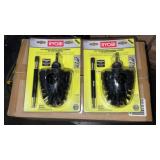 2 RYOBI Abrasive Bristle Brush Cleaning Kit