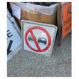 3 no passing signs