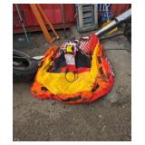 Pull behind boat tube