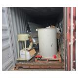 Storage locker with paint booth