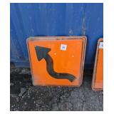 2 twisty road signs