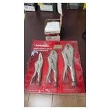 Husky 3-Piece Locking Plier Set and Deadbolt