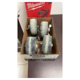 Set of 4 inch casters two swivel two straight
