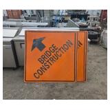 Very large Bridge construction sign