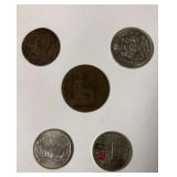 5 collectable coins