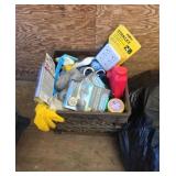 Box of cleaners and other