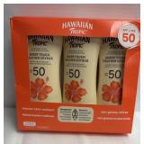 $37 HAWAIIAN TROPIC 3 pack sunscreen SPF 50
