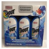 SHOUT 3 pack set in stain scrubber