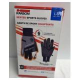 Heated sports gloves size large