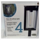 $40 Solar LED pathway lights, open / damaged box