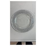 Silver and see-through plates approximately 30