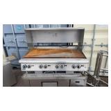 Garland 4 Foot Flat Top Stove with Overshelf