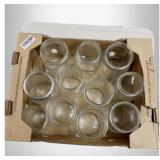 Box of miscellaneous mason jars, no lids,