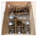 Box of wine glasses, approximately 12