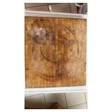 Used cutting board, approximately 41 cm x 45 cm