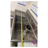 Stainless steel, double sink left hand drain