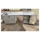 105 inch stainless steel countertop with built-in