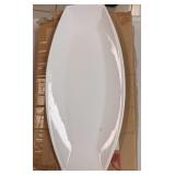 Five serving plates white