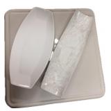 Seven serving plates