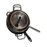 Used pans with strainer