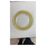 Gold and see-through plates large approximately