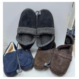 3 pairs men's slippers size 11-12