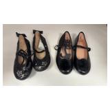 2 pairs girls shoes size 2