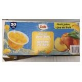 Damaged box of fruit cups