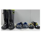 Boys size 11 rain boots , 11-12 slippers