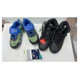 Kids shoes size 2 and pair of socks size 11-2