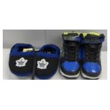 $45 boys size 11-12 slippers and size 11 shoes