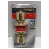 Defiant keyed entry lock polished brass finish